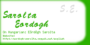 sarolta eordogh business card